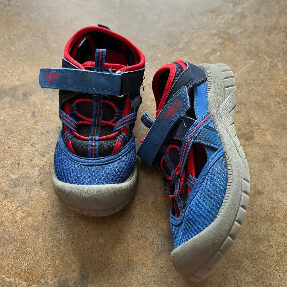 OshKosh Boys Blue & Red Water Sandals Size 11